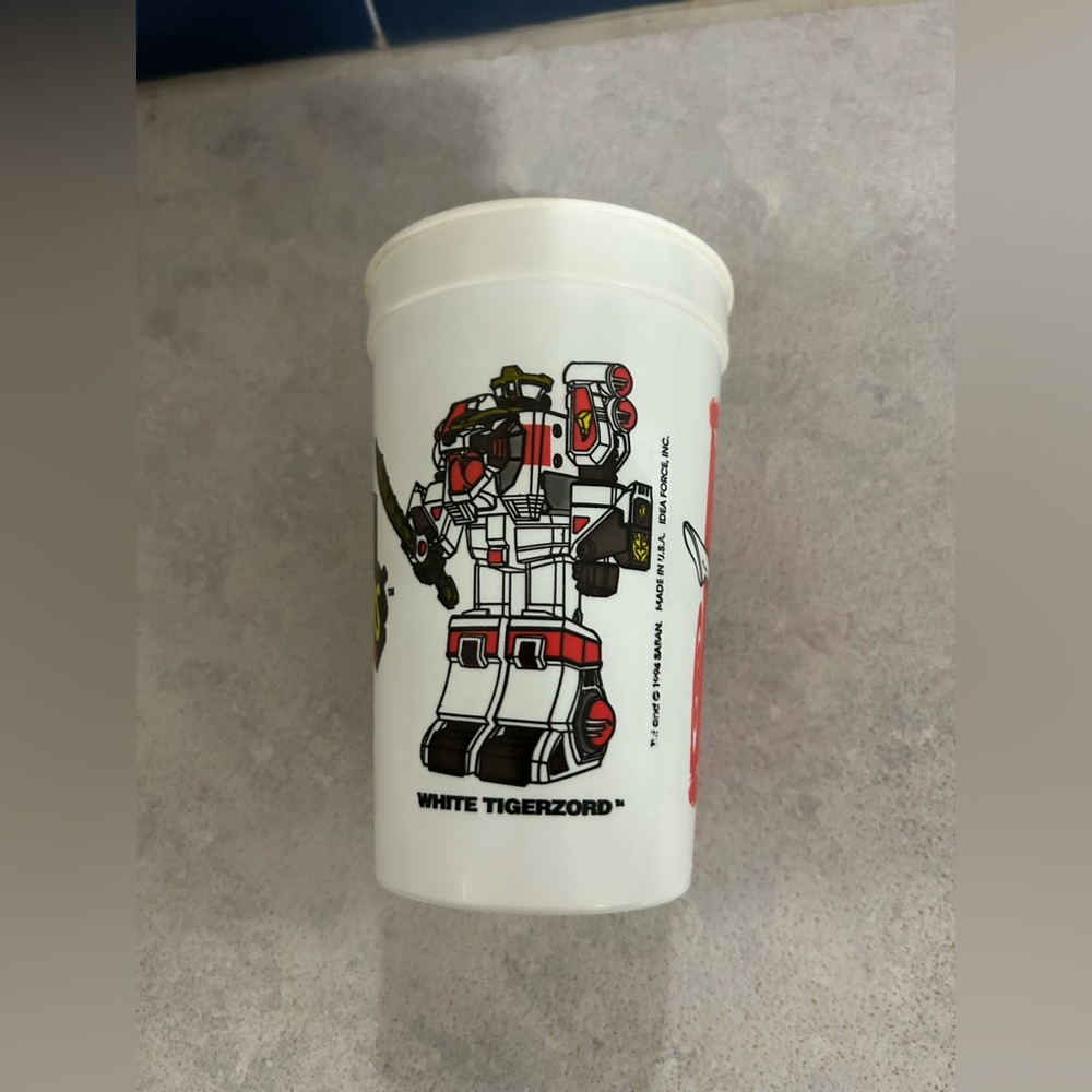 Mighty Morphin Power Rangers White Ranger 1994 Cup - Picture 2 of 3